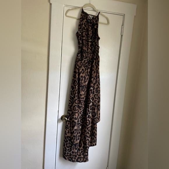 Leopard Print Ruffle high low backless Dress size Small - Picture 11 of 16